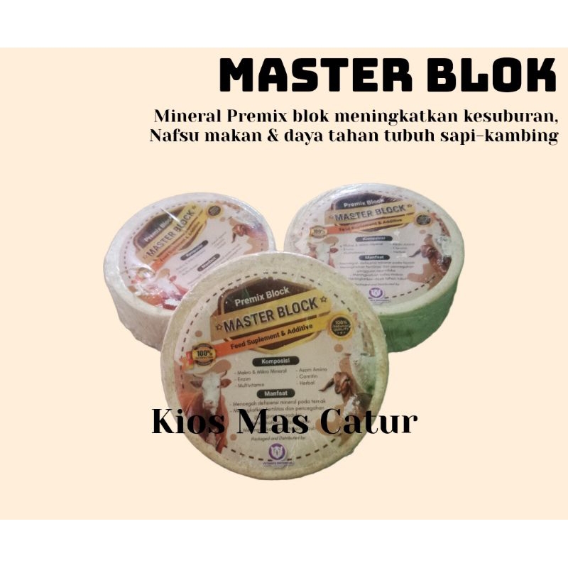 Jual Master Blok Mineral Premix Blok Bagus Untuk Kesehatan Sapi Dan