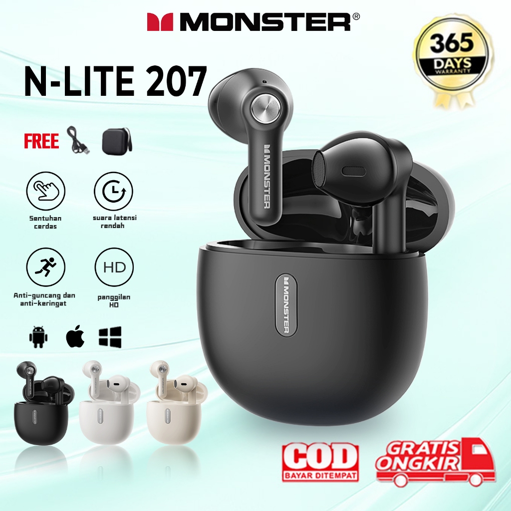 Jual Monster N Lite Tws Mini Headset Bluetooth Gaya