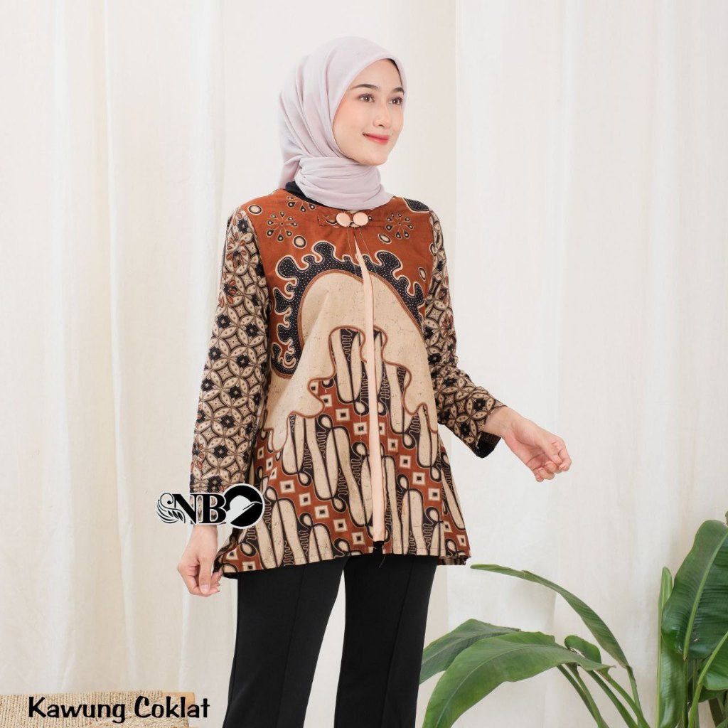 Jual Atasan Batik Wanita Modern Baju Batik Kantor Wanita Batik New Blus