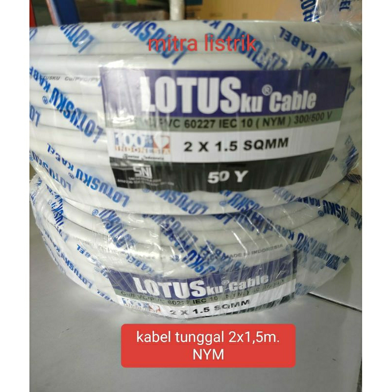 Jual Kabel Listrik Tunggal Nym Mm Lotusku Permeter Shopee Indonesia