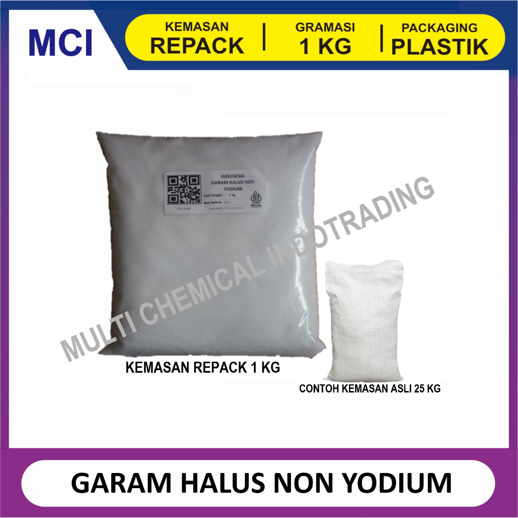 Jual Garam Halus Non Yodium Nacl Kg Shopee Indonesia