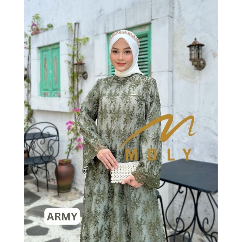 Jual Gamis Dress Wanita Terbaru Kaluna Dress By Mdly Shopee Indonesia