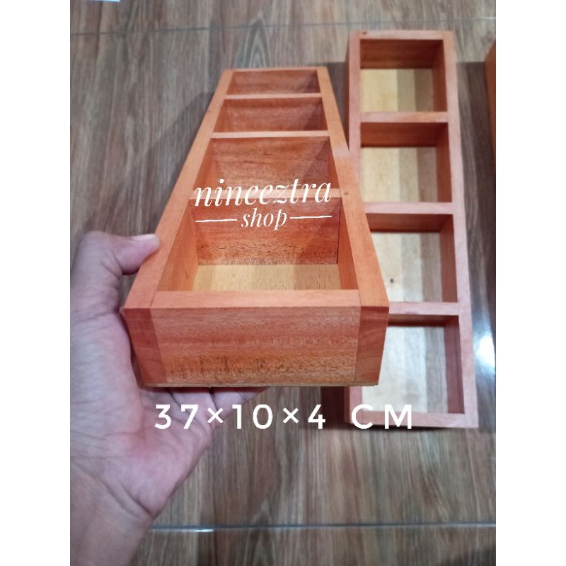 Jual Kotak Sekat Kayu Mahoni Kolom 4 Ukuran Luar 37104 Cm Alas