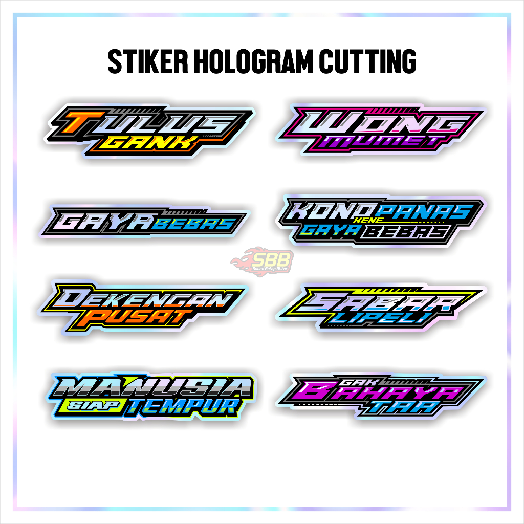 Jual Stiker Hologram Viral Cutting Anti Air Hits Sound Balap Blitar