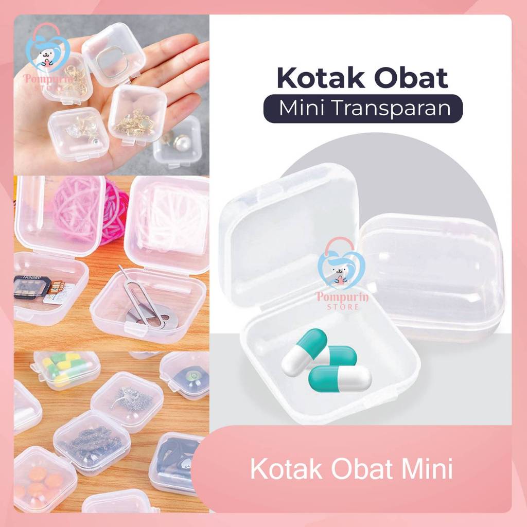 Jual Isi Tri J Kotak Obat Mini Transparan Kotak Perhiasan