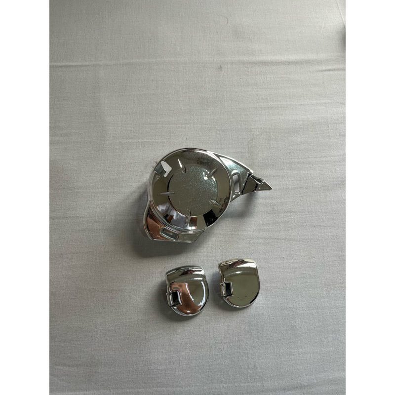 Jual Cover Mounting Fullset Chrome Vespa Cover Engine Spoiler Plug