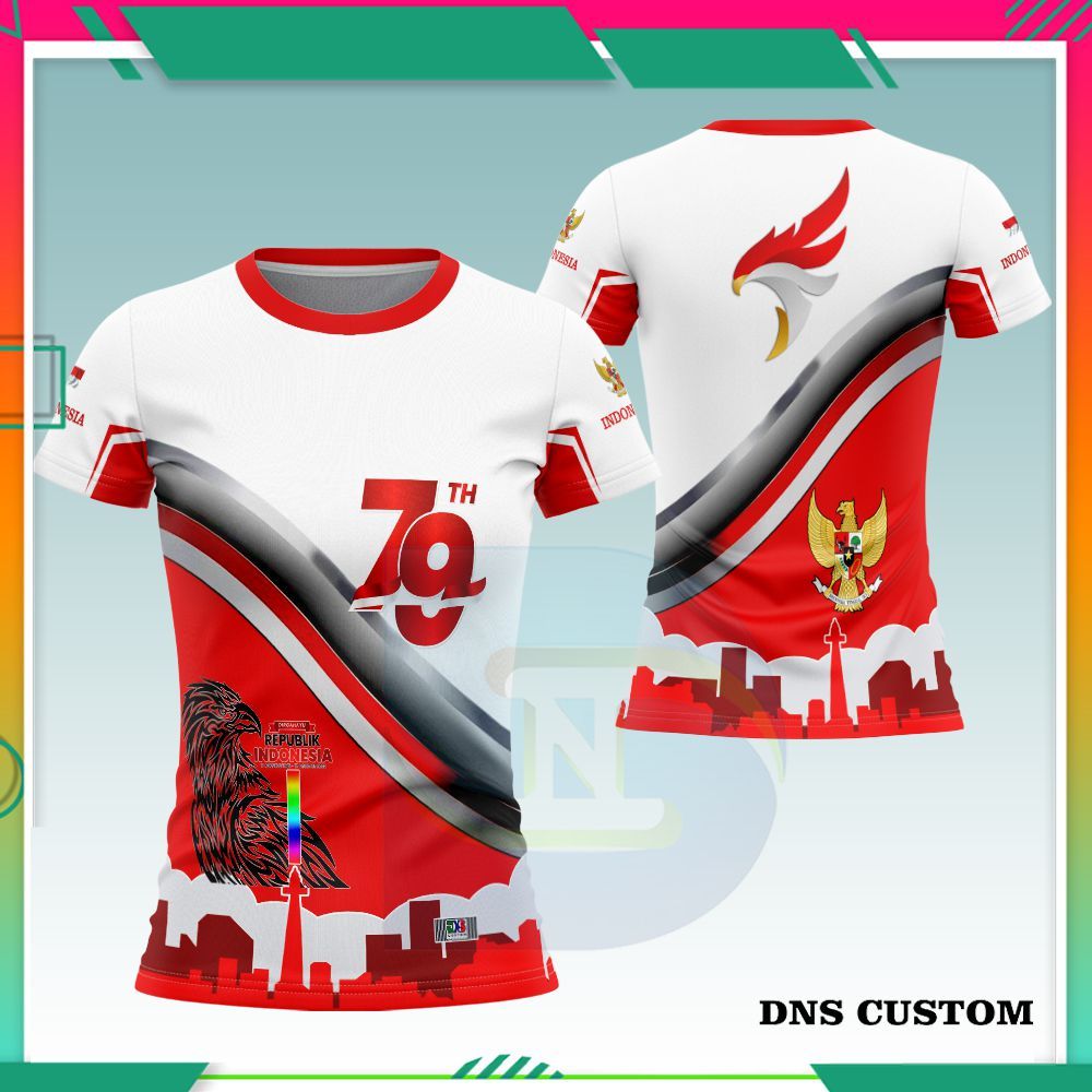 Jual Kaos T Shirt Wanita Lengan Panjang 17 Agustus 2024 Custom Jersey