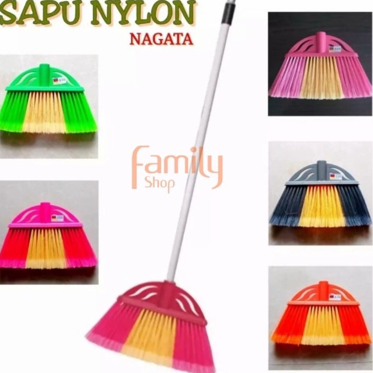 Jual Harga Murah Nagata Sapu Nylon Plastik Sapu Nilon Gagang Tebal