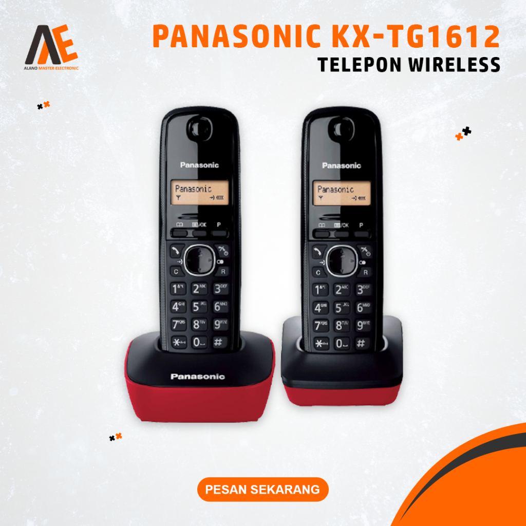 Jual Telepon Wireless Panasonic KX TG1612 Cordless Rumah Kantor