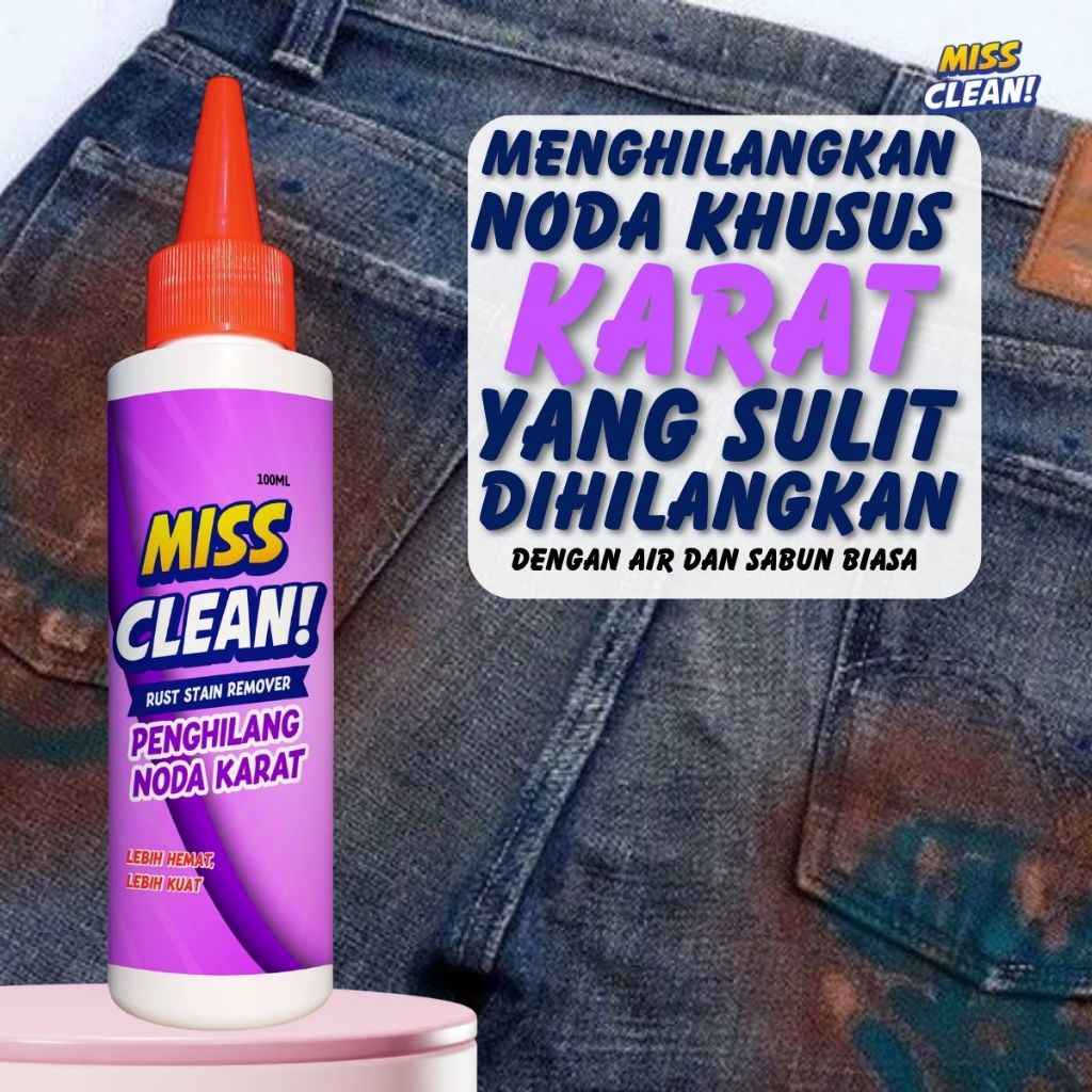 Jual Penghilang Noda Karat Di Pakaian Baju Miss Clean Shopee Indonesia