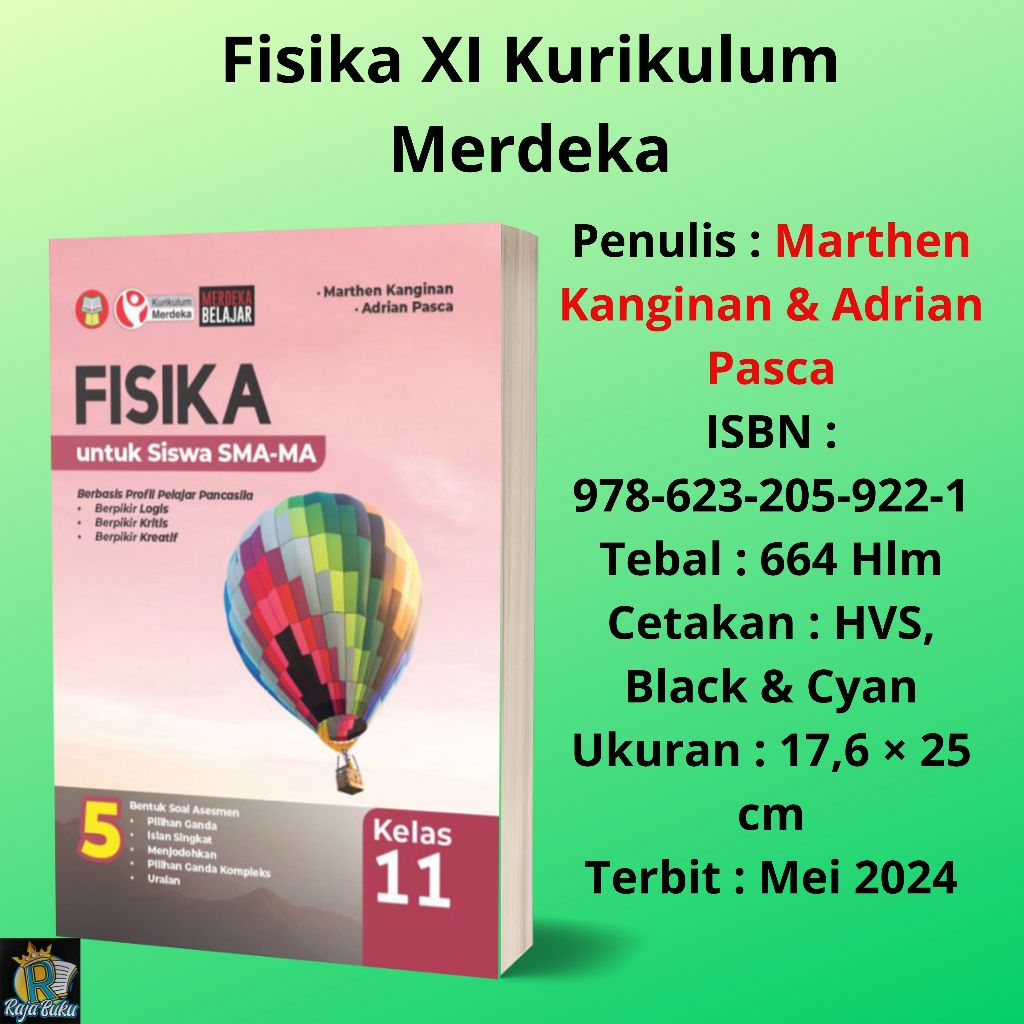 Jual Buku Fisika Untuk Siswa Sma Ma Kelas Xi Kurikulum Merdeka