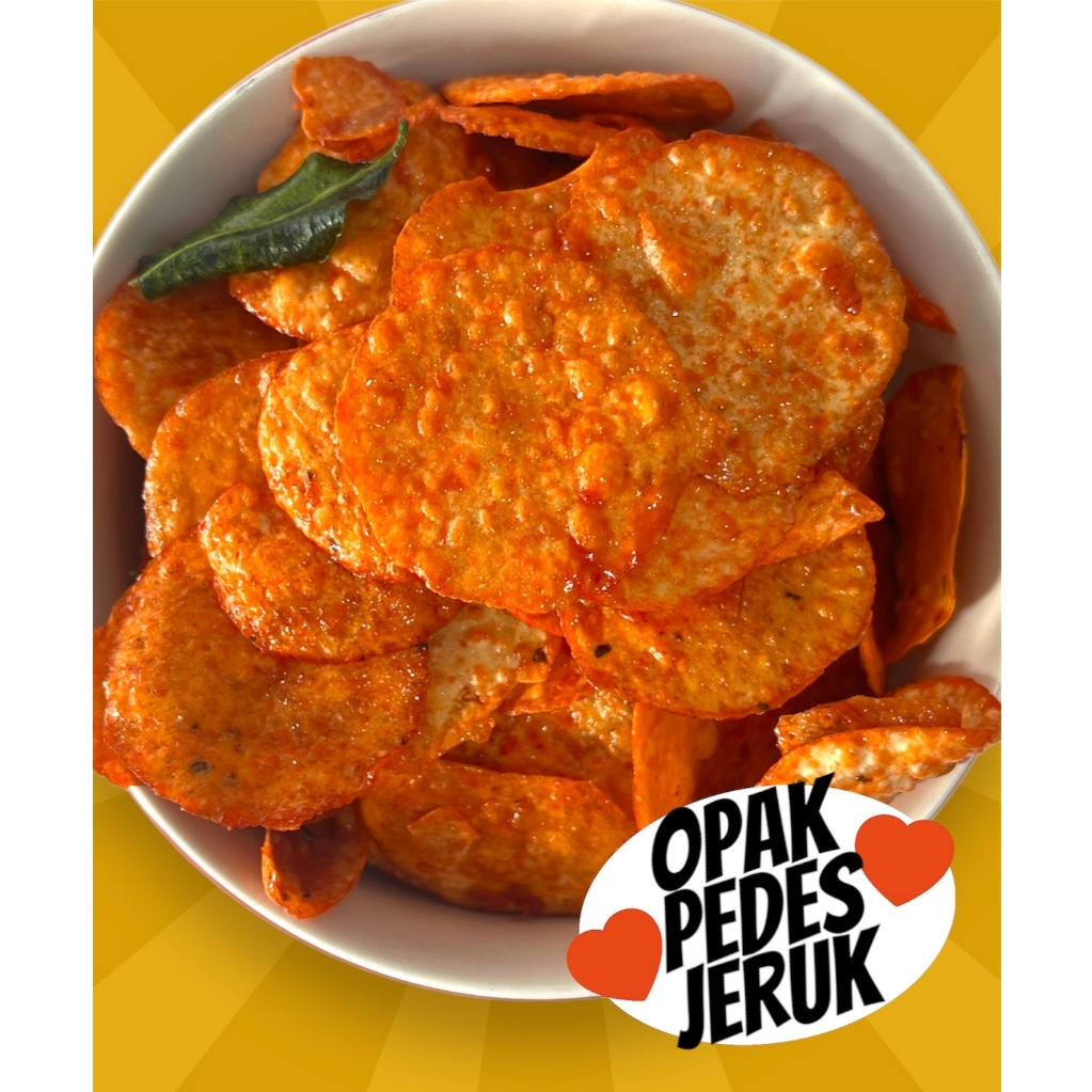 Jual Keripik Opak Singkong Pedes Manis Jeruk 1Kg Shopee Indonesia