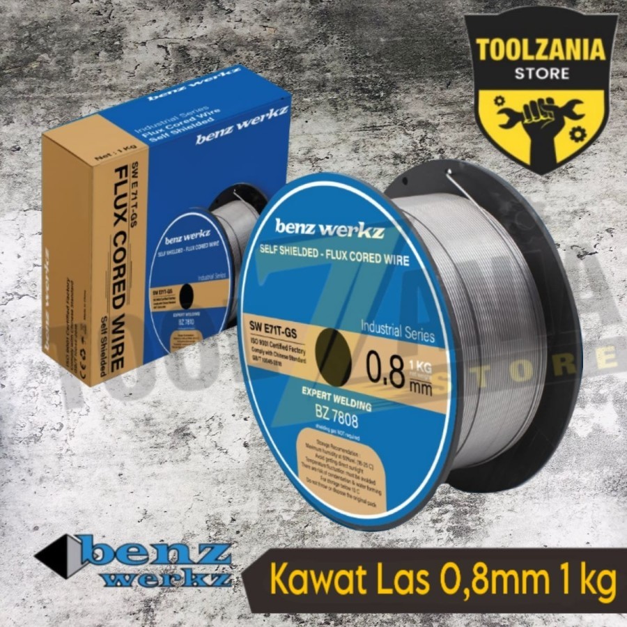 Jual Kawat Las Mig Flux Cored Wire Mm Kg Benz Werkz Bz New