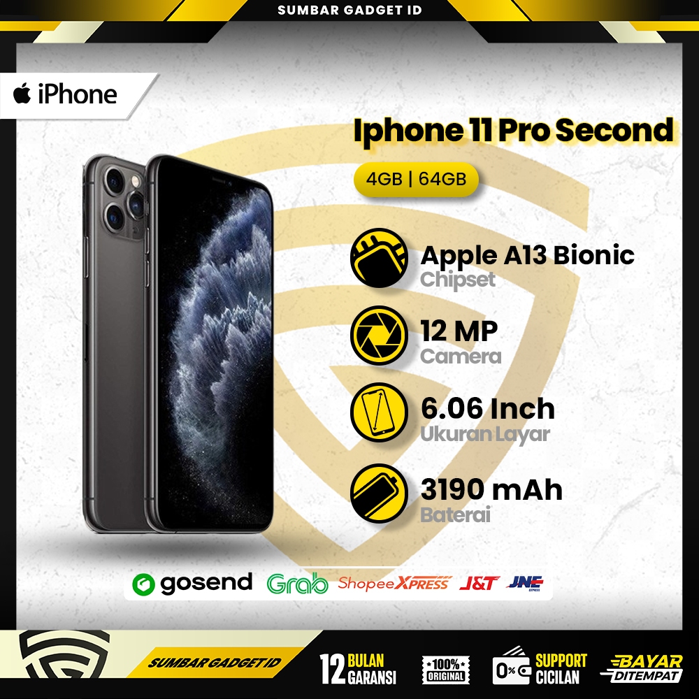 Jual IPHONE 11 Pro 256GB SECOND ORIGINAL 100 FULLSET LIKE NEW Shopee