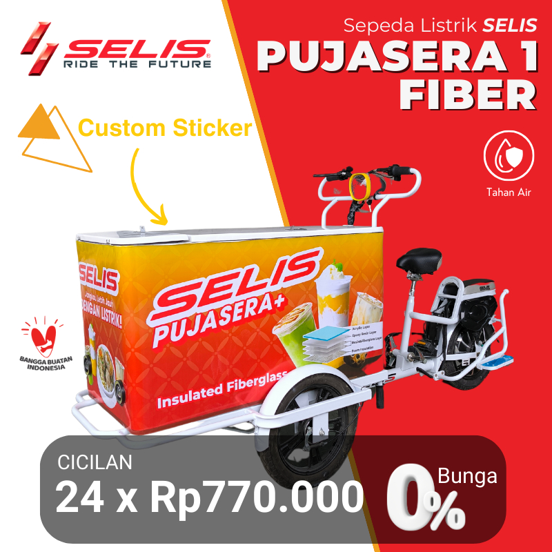 Jual SELIS Gerobak Listrik Selis Pujasera 1 Fiber Gerobak Makanan