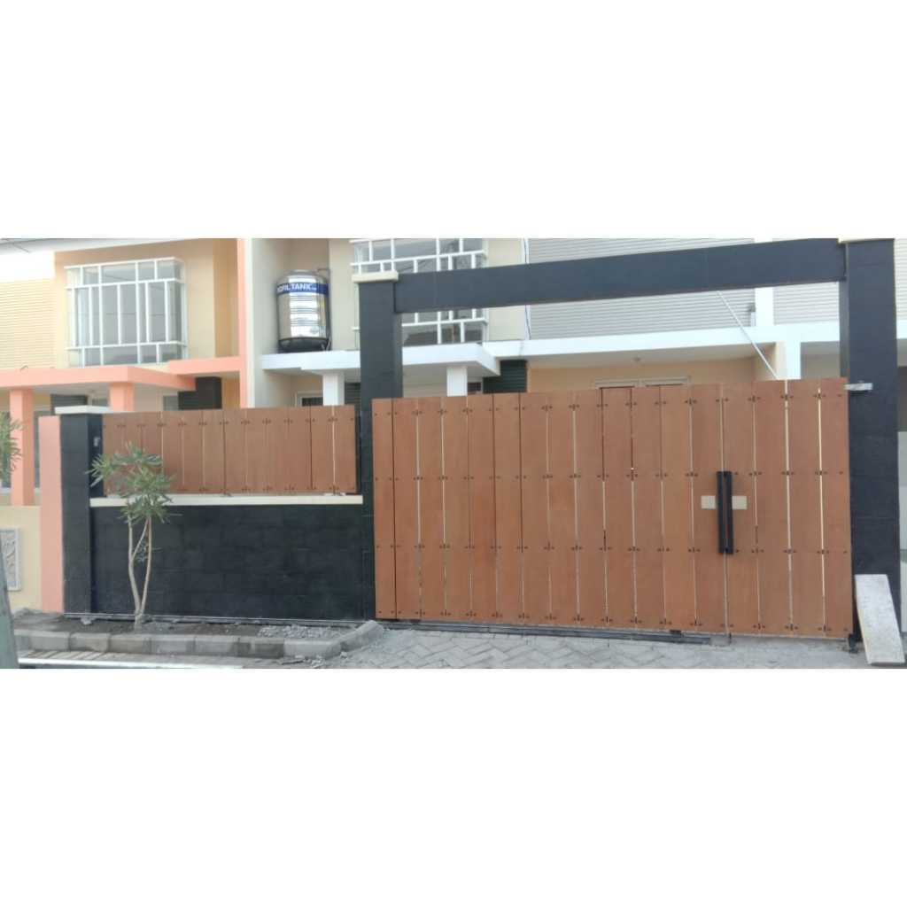 Jual Pagar Conwood Minimalis Sidoarjo Pagar Kayu Buatan Shopee