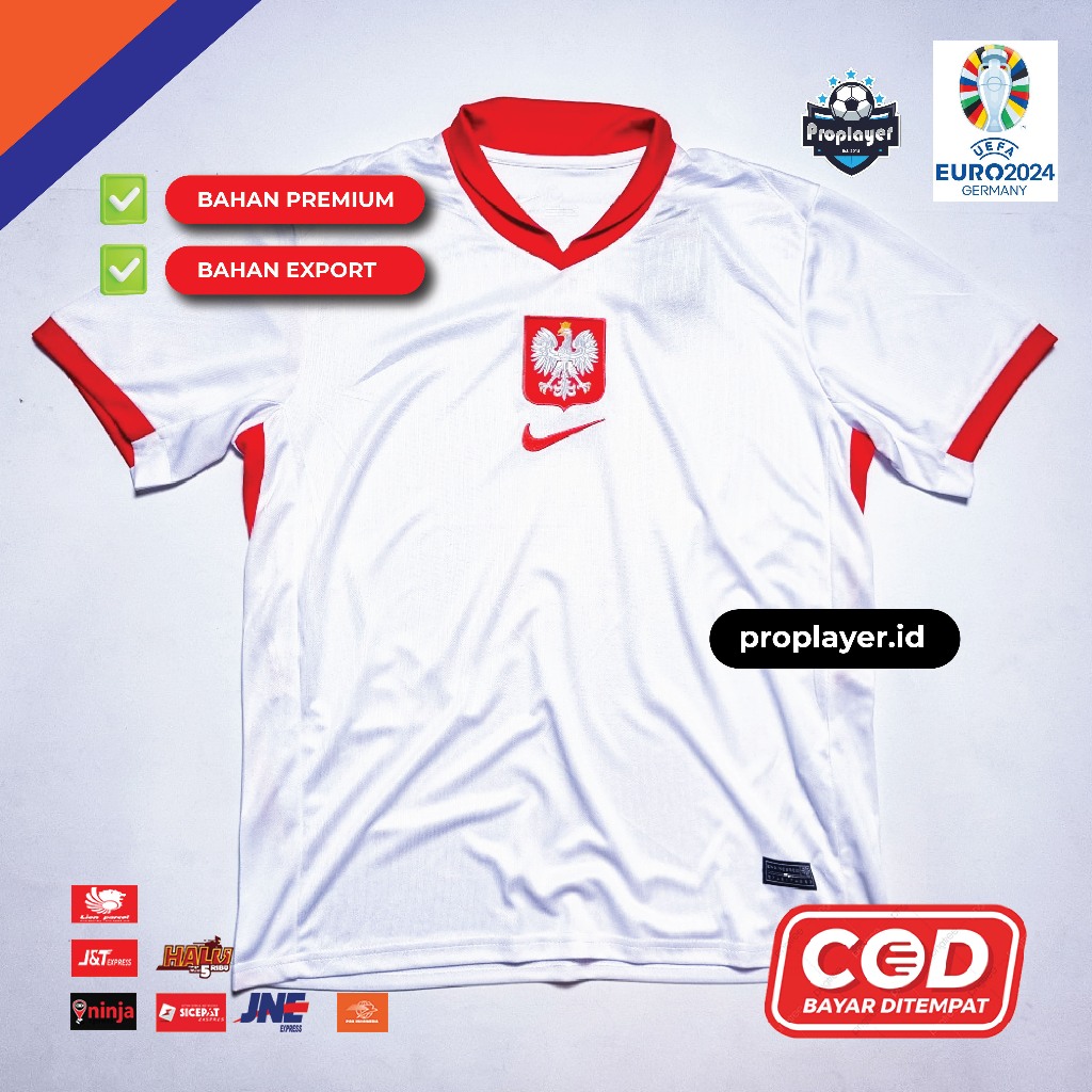 Jual Jersey Euro 2024 Negara Polandia Home Grade Ori Import Shopee