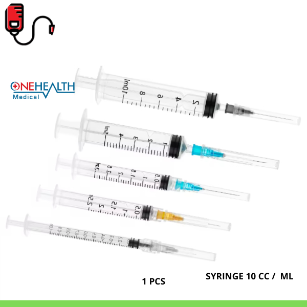 Jual Jarum Suntik Spuit Onehealth 10 CC Syringe 10 Cc Medis 1 Pcs