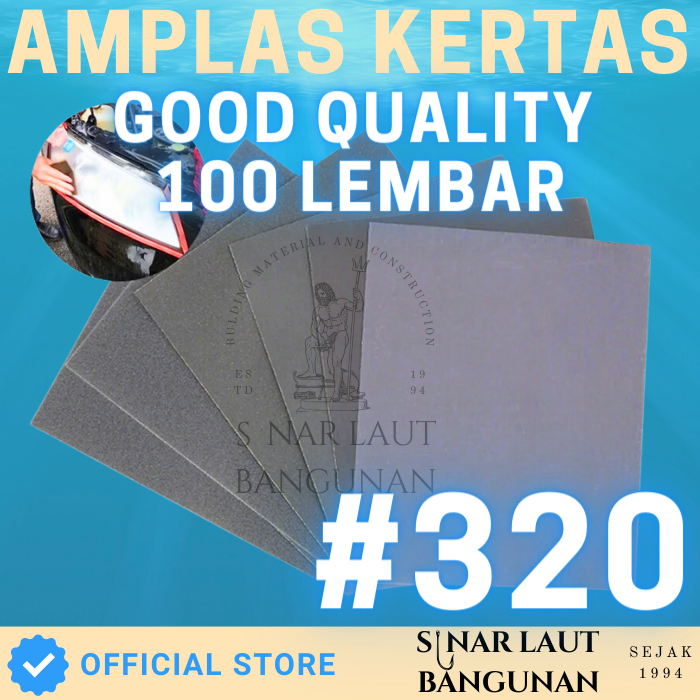 Jual Amplas Kertas Pasir Lembaran Gosok Besi Kayu Plastik Logam 1 PACK