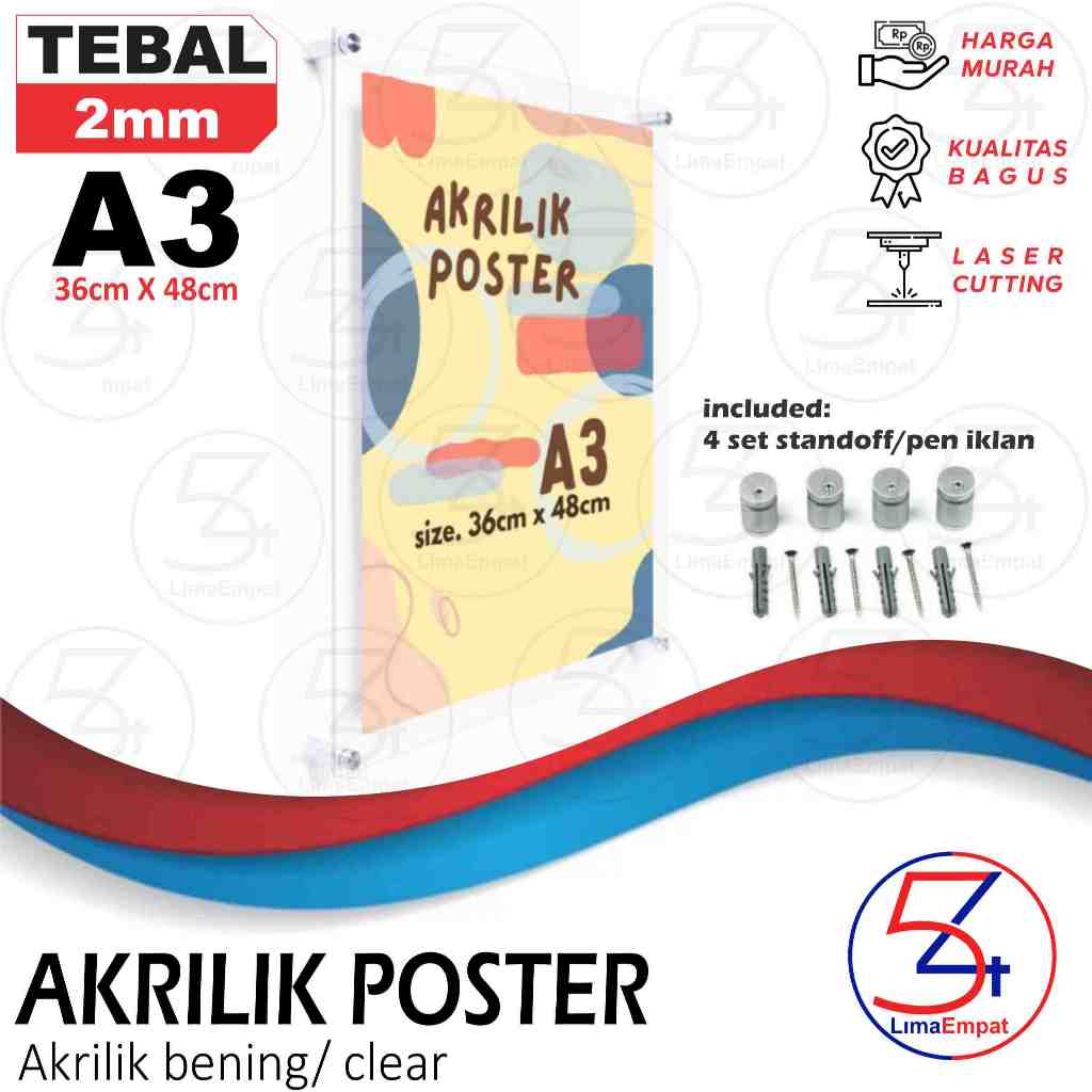 Jual Frame Bingkai Display Poster Akrilik Dinding Ukuran A Mm