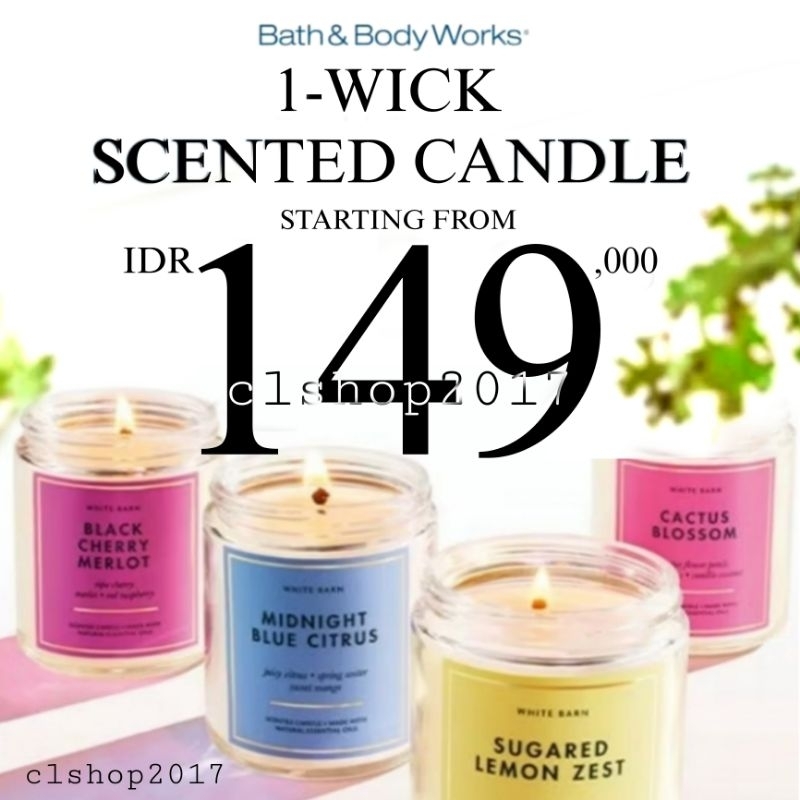 Jual Bath Body Works Bbw Wick Single Medium Wick Scented Candle