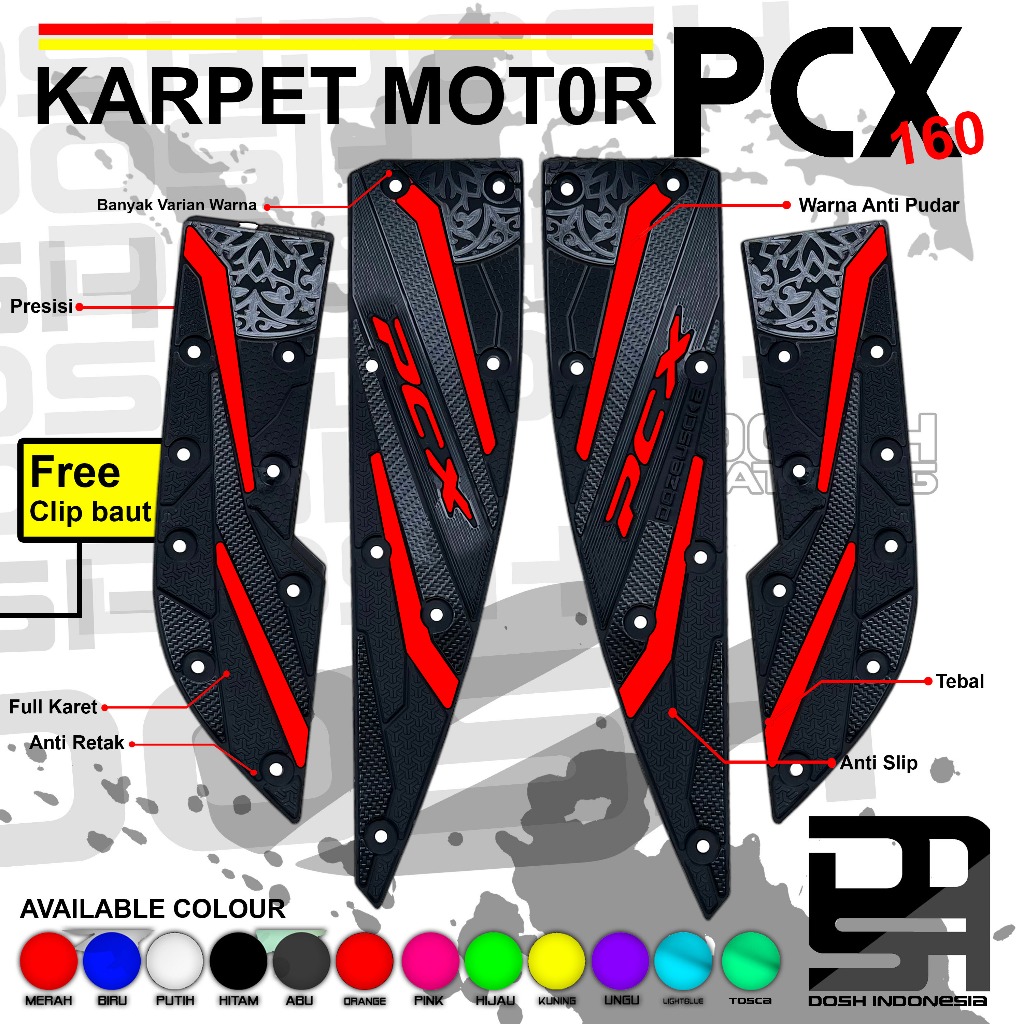 Jual Karpet Pcx Alas Kaki Pijakan Keset Motor Matic Bahan Karet Pvc