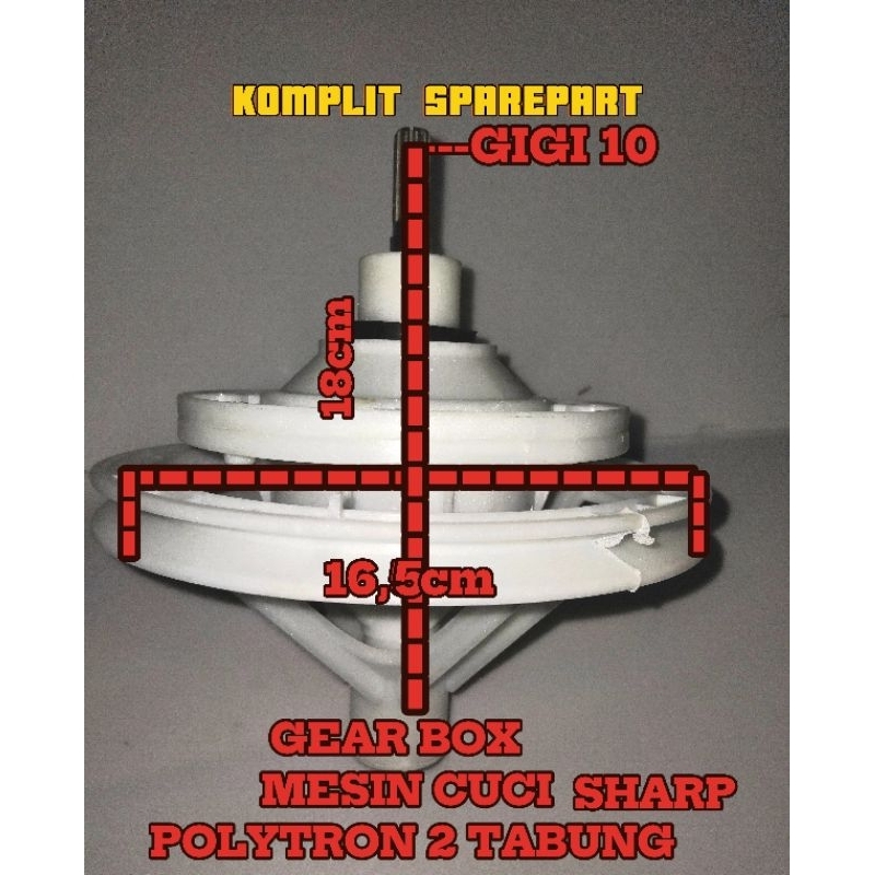 Jual GEAR BOX MESIN CUCI SHARP POLYTRON 2 TABUNG Shopee Indonesia