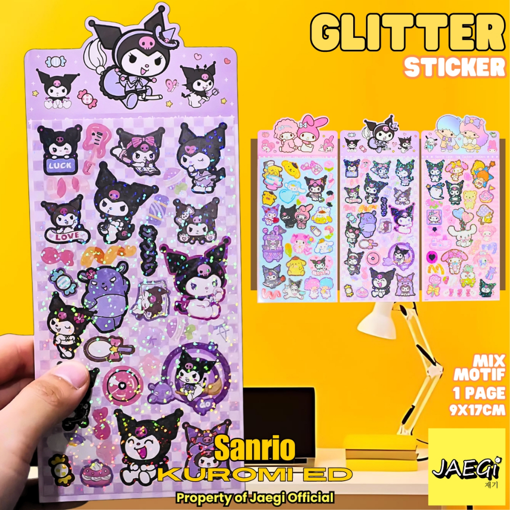 Jual Jaegi Paper Sticker Stiker Kertas Sanrio Kuromi Glitter