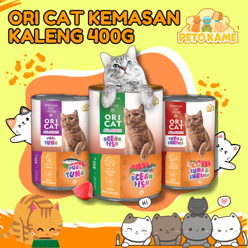 Jual ORI CAT KALENG 400 Gram ORICAT Makanan Untuk Kucing Semua Usia