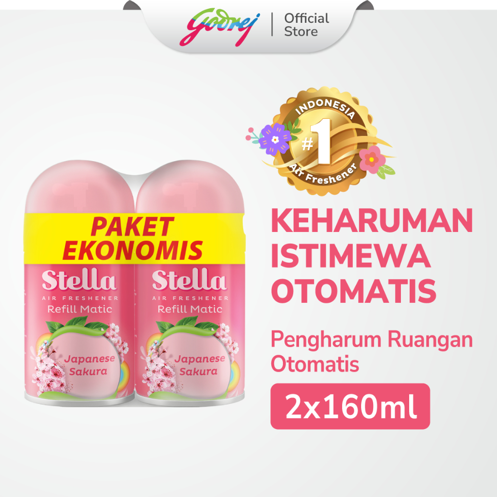 Jual Stella Refill Matic Japanese Sakura 2x 160ml Paket Ekonomis