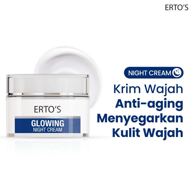 Jual Erto S Glowing Night Cream Krim Malam Mencerahkan Bikin Kulit