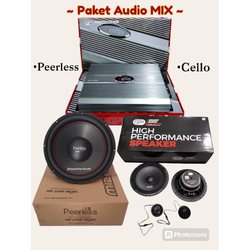 Jual Paket Audio Mix Cello Peerless Subwofer Peerless M12 12inch