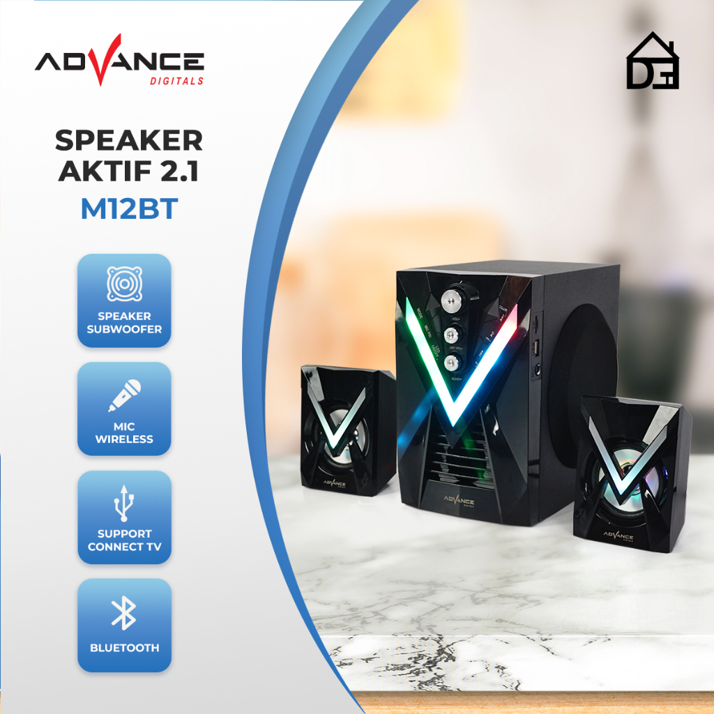 Jual Speaker Advance M12BT Stereo Bluetooth Xtra Bass Subwoofer Free