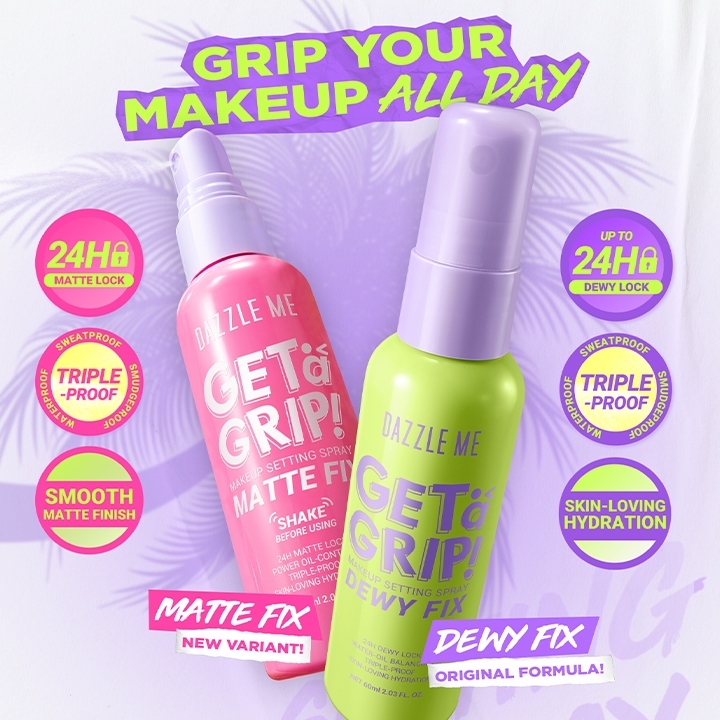 Jual DAZZLE ME Get A Grip Makeup Setting Spray Beauty Protecting 4 X