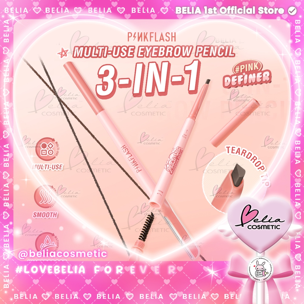 Jual BELIA PINKFLASH Multi Use Eyebrow Pencil Pensil Alis