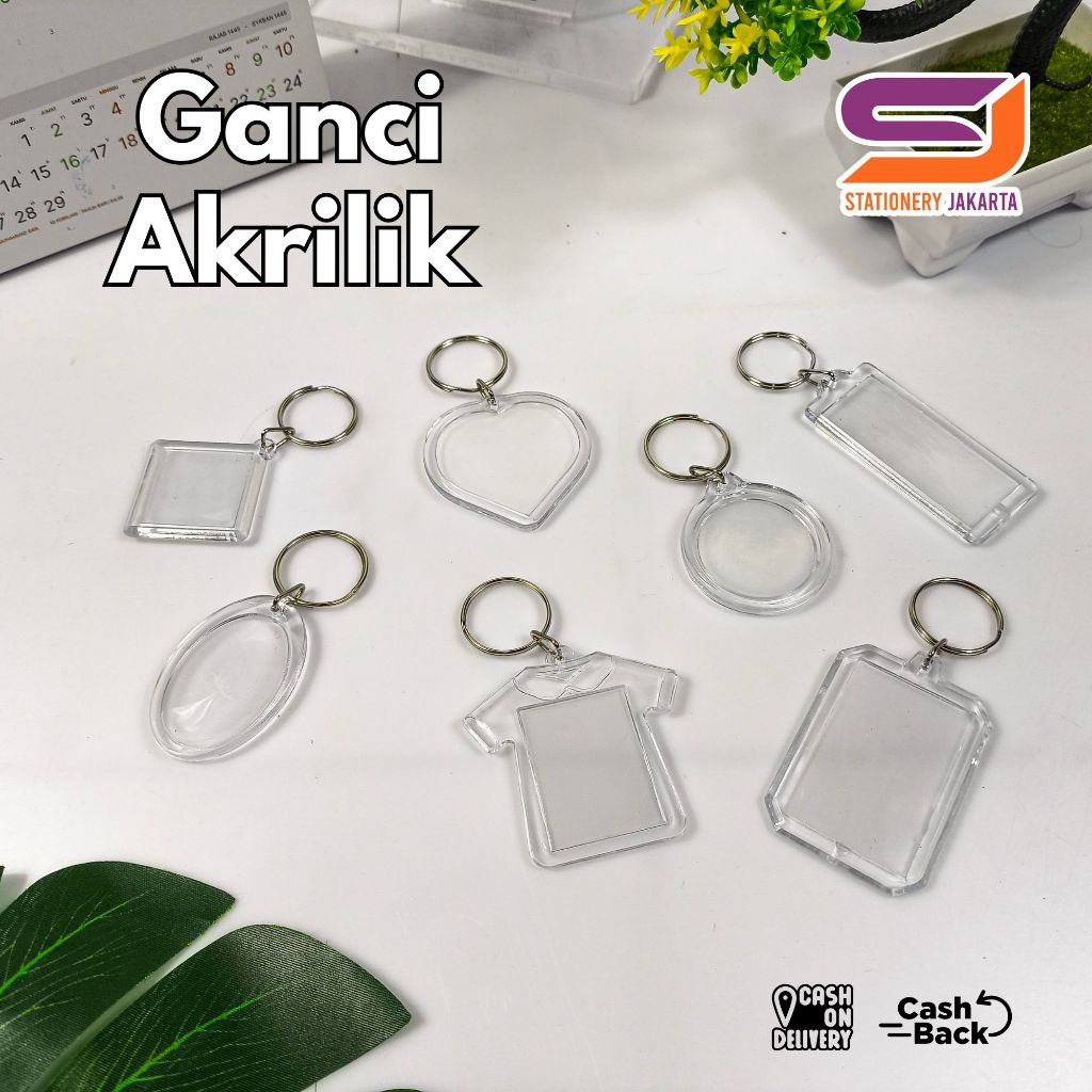 Jual Gantungan Kunci Ganci Akrilik Insert Paper Photo Keychain Akrilik