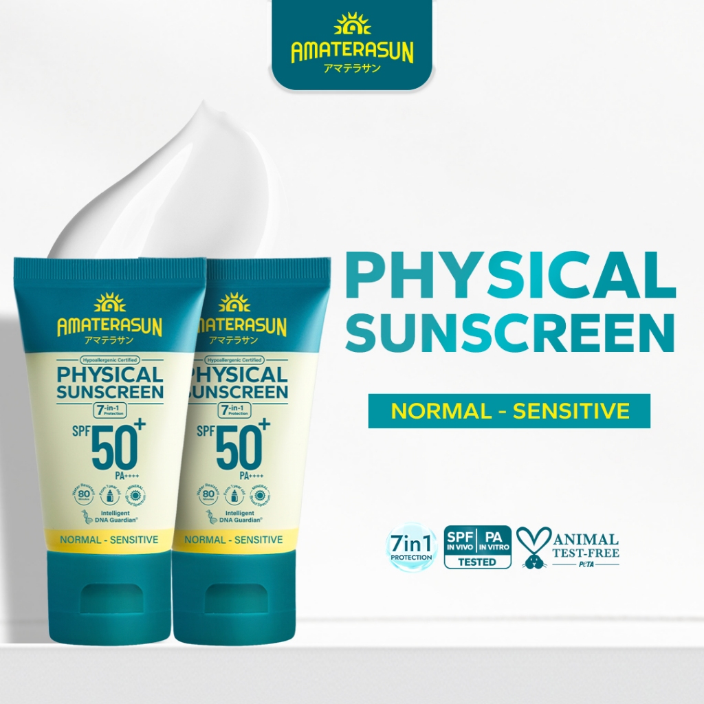 Jual Amaterasun Real Spf Certified Pcs Physical Sunscreen Spf