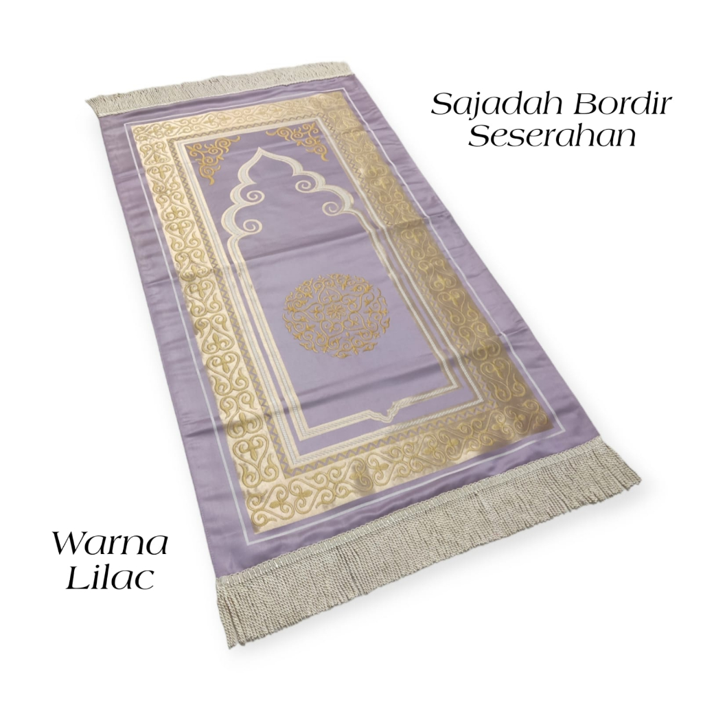 Jual Sajadah Turki Motif Bunga Bahan Silk Satin Bordir Premium Import