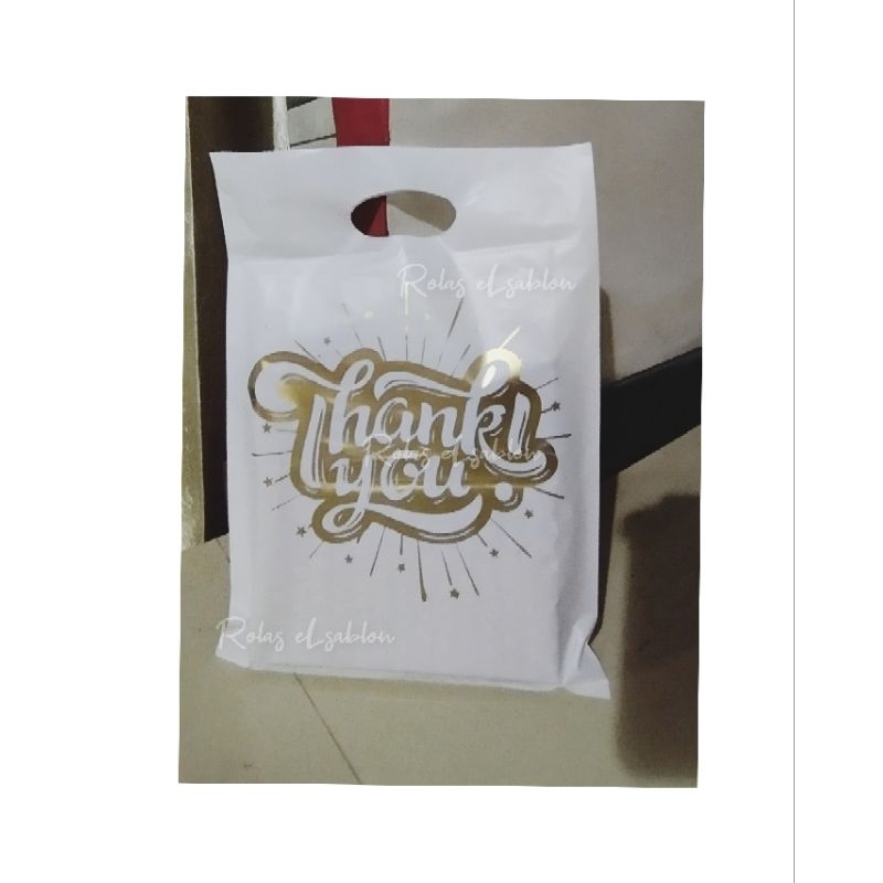 Jual Kantong Plastik Thank You Ready Stok Isi 50pcs Plastik Plong Hd