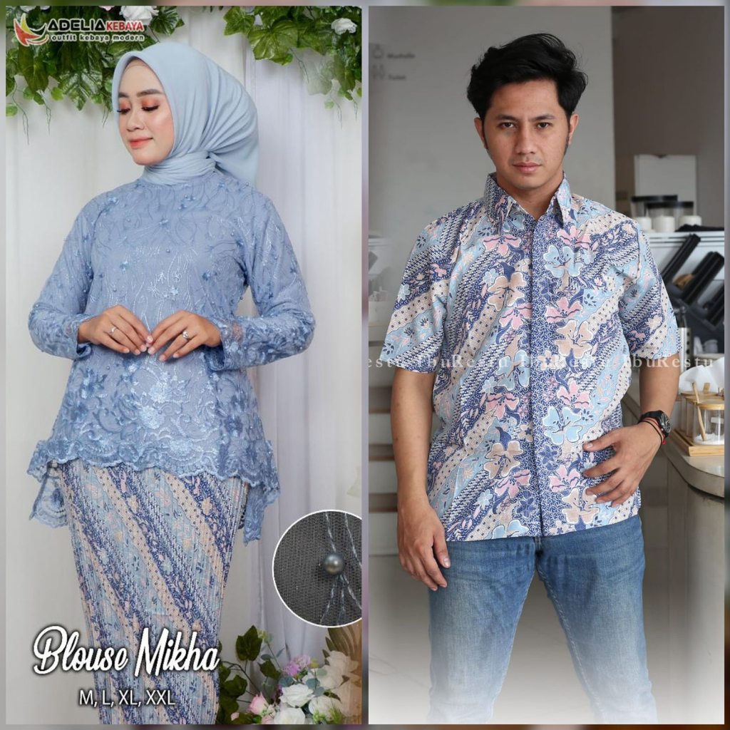 Jual Couple Kemeja Dan Kebaya Model Blouse Mikha Kebaya Modern