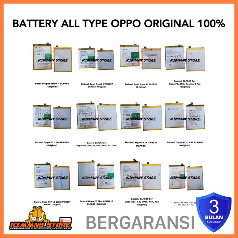 Jual Batrai Batre Baterai Oppo A A A F S F F F F F F Pro