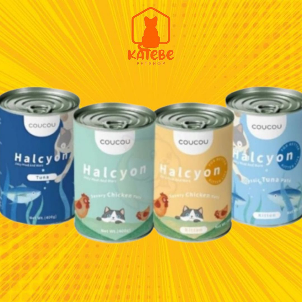 Jual CouCou Halycon Wet Food Kaleng 400gr Makanan Basah Kucing COU