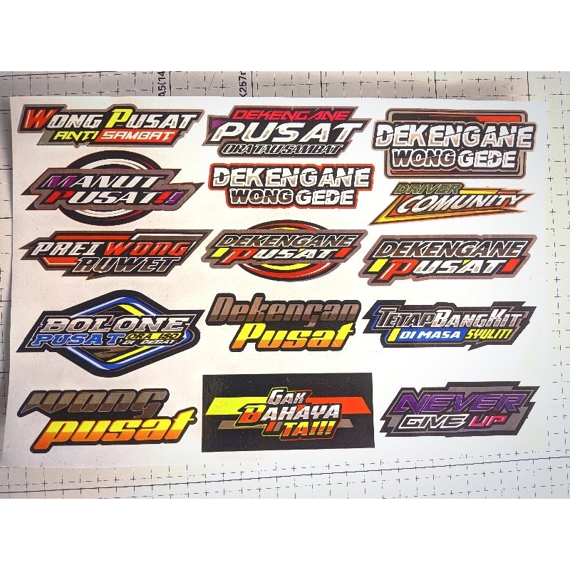 Jual Sticker Pack Racing Kata Kata Viral Stiker Balap Dekengan Pusat