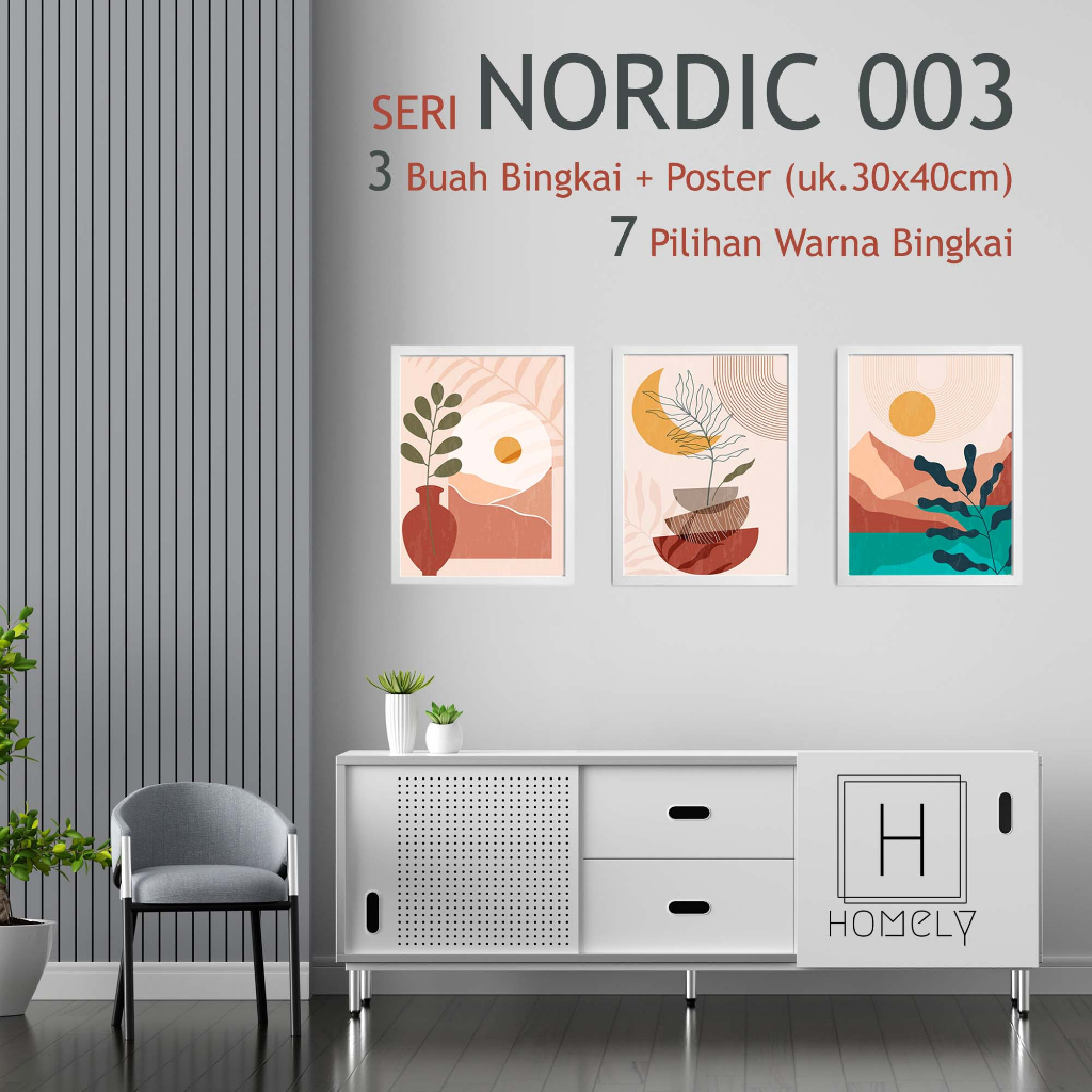 Jual Hiasan Dinding Bingkai Poster Nordic Ukuran X Cm Pigura