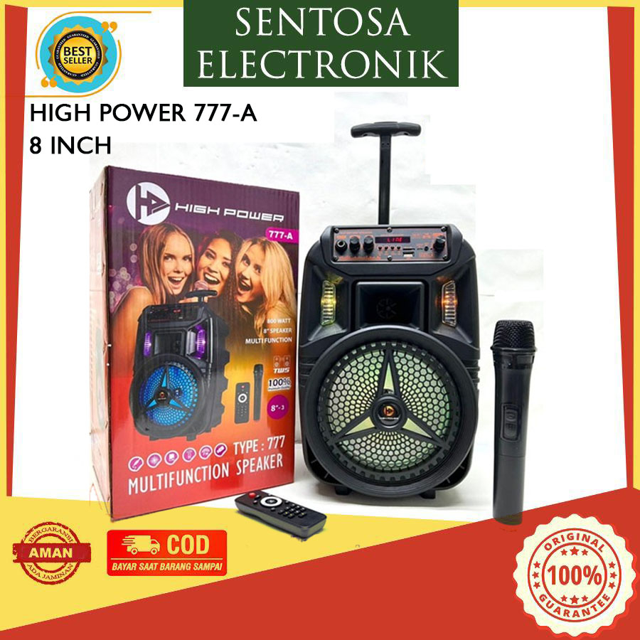 Jual Speaker Aktif Portable High Power A Ukuran Inch Free Mic