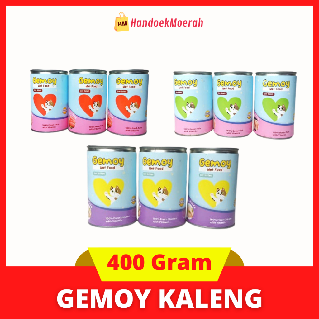 Jual Makanan Kucing Basah Gemoy Kaleng Gram Wet Cat Food Murah