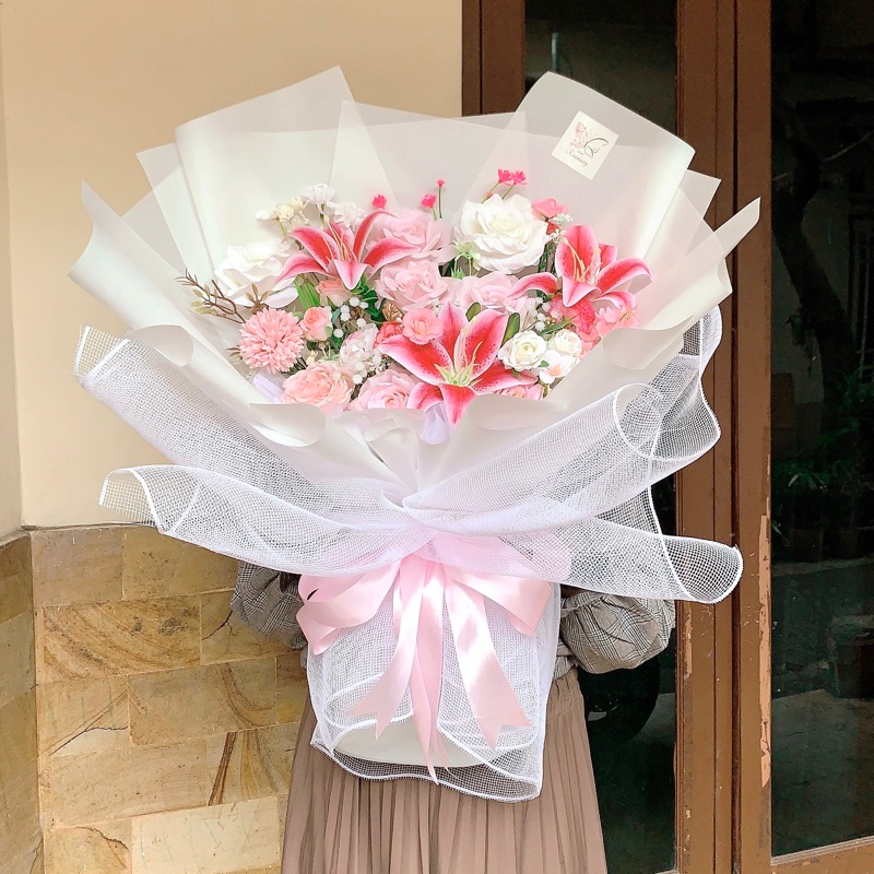 Jual Jam Tanpa Po Big Bouquet Rosemairy Buket Bunga Palsu