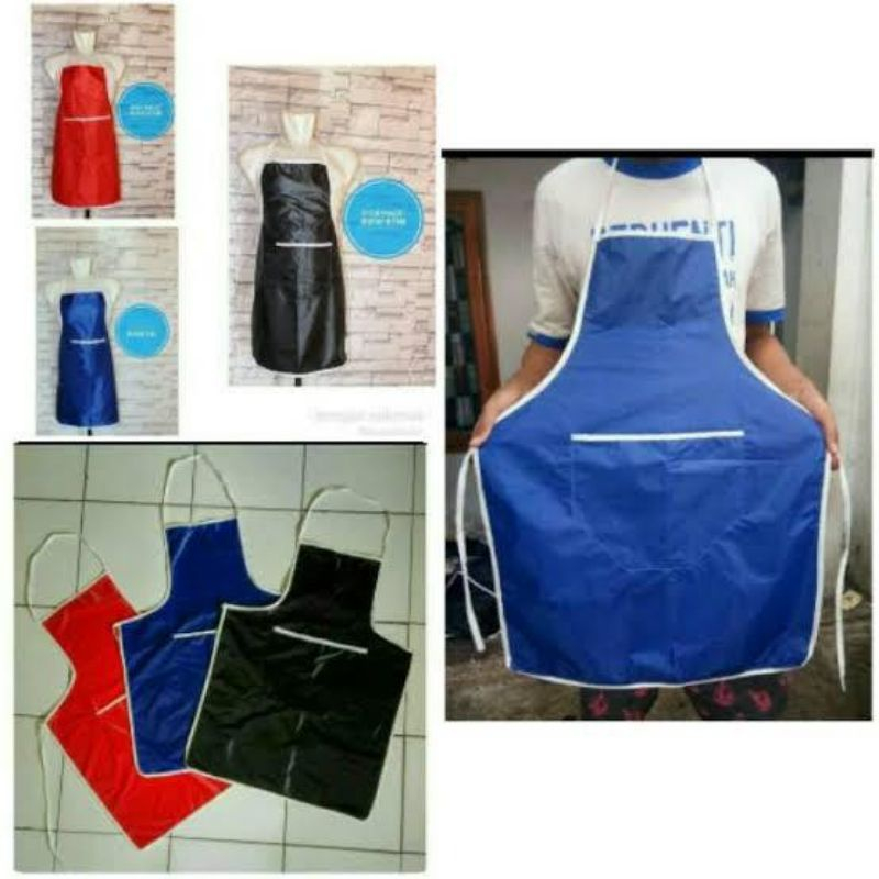 Jual Apron Celemek Lukis Parasut Anti Air Celemek Polos Anti Air