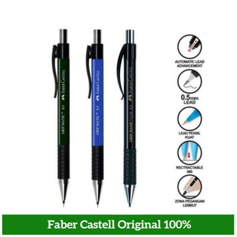 Jual FABER CASTELL GRIP MATIC 1318 AUTOMATIC MECHANICAL PENCIL PILOT