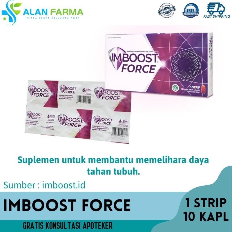 Jual Imboost Force Tablet Strip Isi Kaplet Suplemen Daya Tahan